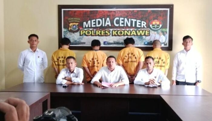 Polres Konawe Ungkap Komplotan Curanmor di Unahaa, 4 Pelaku Diamankan